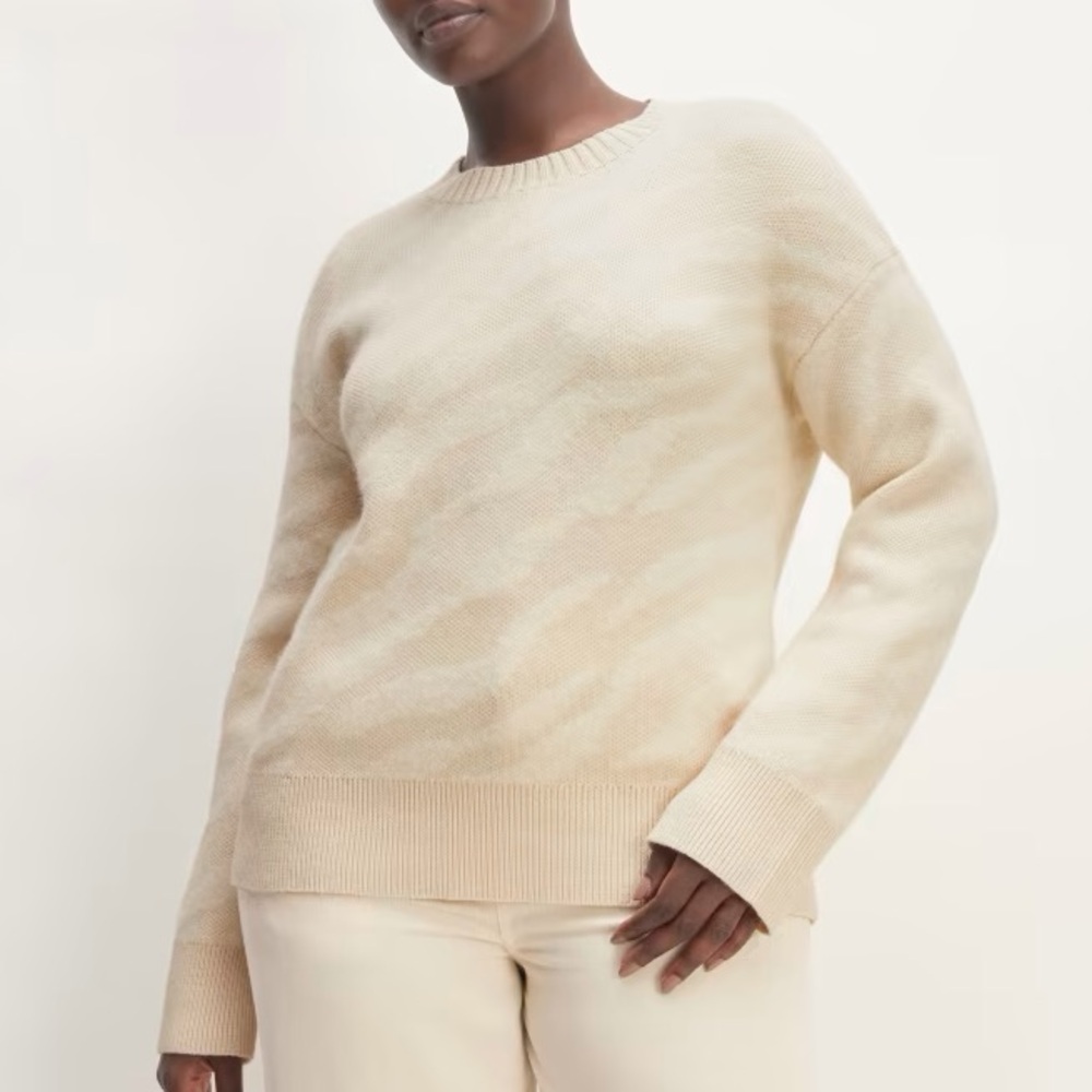 EVERLANE alpaca tiger jacquard crewneck
